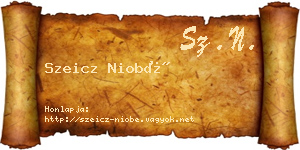 Szeicz Niobé névjegykártya
